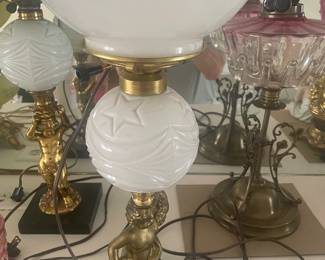 Pair of Gone-with-the-Wind lamps. The featured lamp WAS on the bed stand in the original movie.