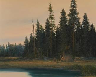 108
Gene Speck
(b. 1937)
"The Woodlands," 2008
Oil on Masonite
Signed and dated lower left: Gene Speck 08; titled by repute
20" H x 16" W
Estimate: $1,500 - $2,000