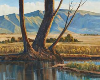 147
Fred J. Boyce
(1923-2023)
"Carson River," 2002
Oil on canvas
Signed and dated lower left: FJ Boyce / © 02; titled by repute
20" H x 24" W
Estimate: $800 - $1,200
