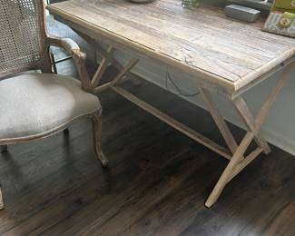 Weathered rustic style table/desk about 53” by 30”