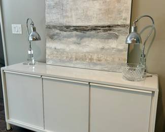 White laminate credenza