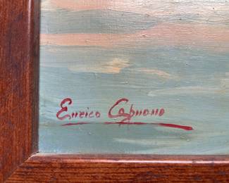 Enrico Capauno original art, oil on board