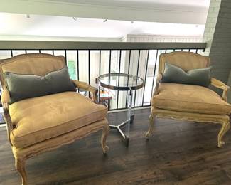 pair of matching French-style chairs