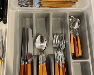 Wood handled cutlery