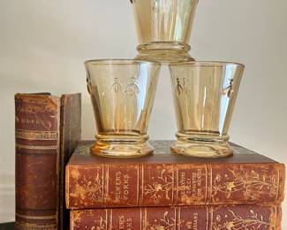 Antique leather bound books