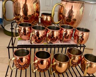 copper Moscow Mule mugs