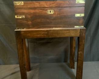 Vintage Campaign Style Writing Box
