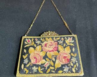 Vintage Edwardian Beauvais Embroidered Bag