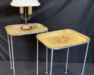 Hand Painted Metal Tray Tables