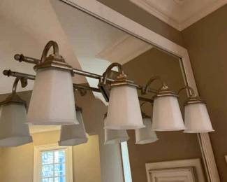 Pair of Gold Toned Vanity Lights