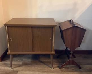 Retro Album Cabinet with Sewing Box