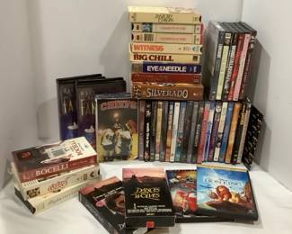 Assorted DVDs and VHS 
