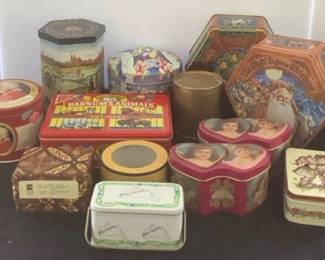Assorted Tins with Lids and More