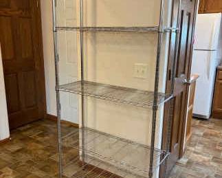Metal Shelf Unit with Five Shelves