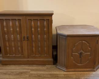 Two Cabinet End Tables