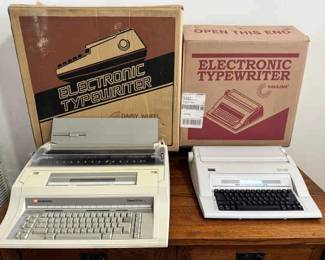 Vintage AdlerRoyal and Nakajima Typewriters working