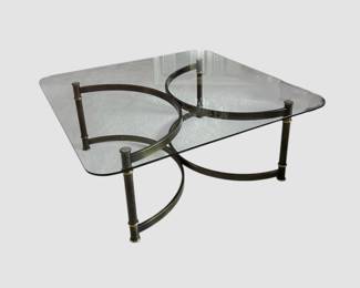 Vintage Modern Style Glass Top Table