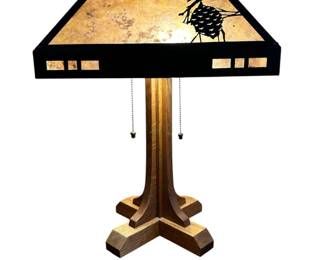 MICA LAMP W Copper Mica Shade