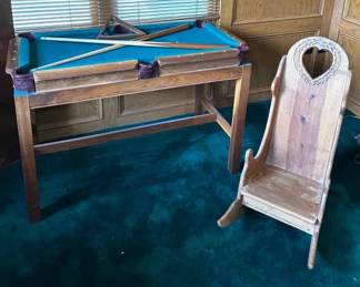 Childs wooden Pool Table Rocker