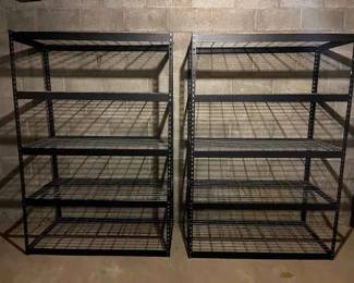 Pair Of Metal Shelves