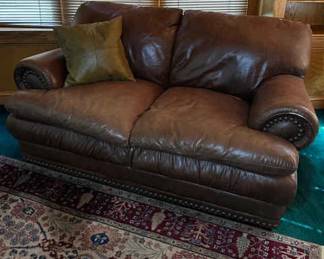 Leather Loveseat Karastan Rug
