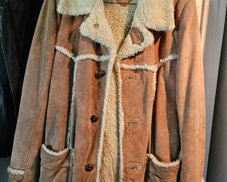 Suede leather rancher coat 