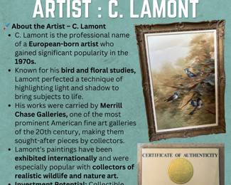 Certified original artwork by artist C Lamont