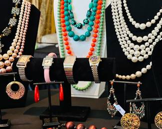 Jewelry, watches, earrings, rings, pins, brooches, and more 