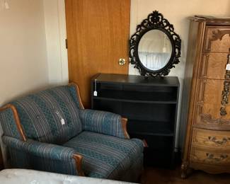 Black shelves & mirror 