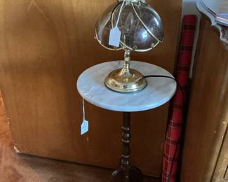 Small table & lamp