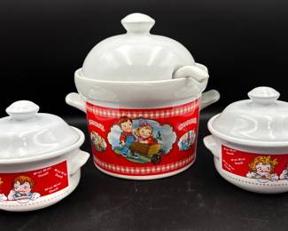 Vintage Campbell's Soup Tureen and Bowls with Lids