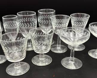 Vintage Anchor Hocking Laurel Stemware Set