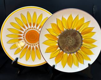 Mexicali and Mikasa Vintage Stoneware Round Platters