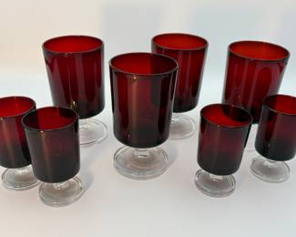 Luminarc Arcoroc Cavalier Ruby Red Glasses