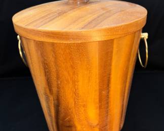 Mid Century KMC Teak Wood Ice Bucket 