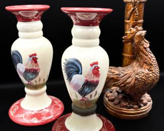 Rooster Candle Sticks and Columns