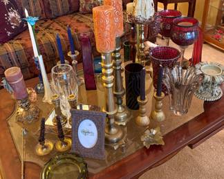 Table Full of Candle Sticks!  Table is also available.