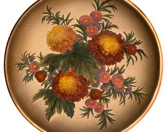 Vintage Bossons “Chrysanthemus” Chalkware Plate 
