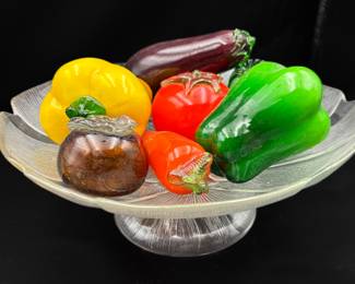 Murano Style Blown Glass Vegetables