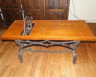 White Sewing machine Coffee Table