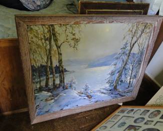 Snowy Scene oil