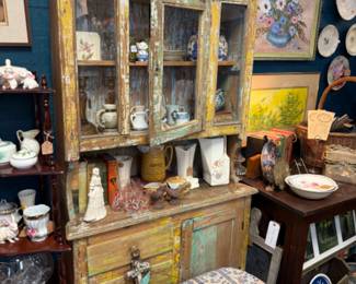 Distressed Vintage Hutch