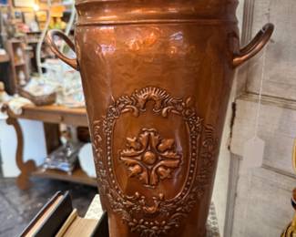Beautiful copper vase with handles