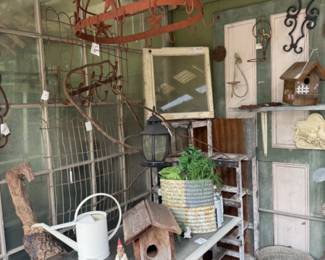 Lots of garden items in a garden setting