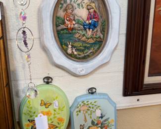 all kids of vintage art pieces and decor