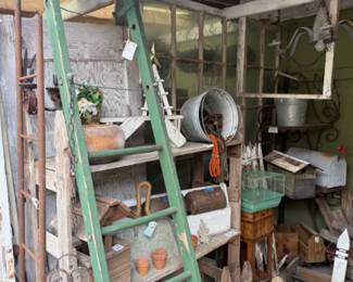 Lots of garden items in a garden setting