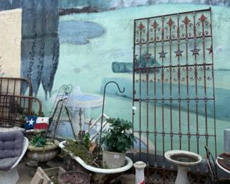 Lots of garden items in a garden setting