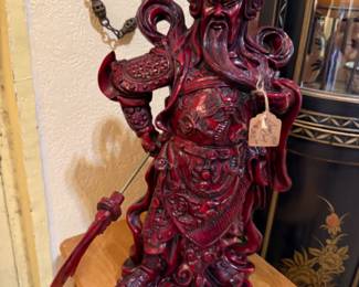 Guan Gong warrior statue, resin 