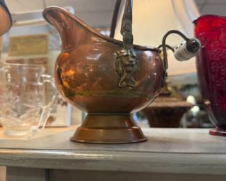 small vintage coal scuttle