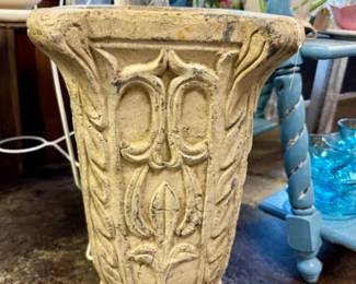 Vintage terra cotta detailed vase